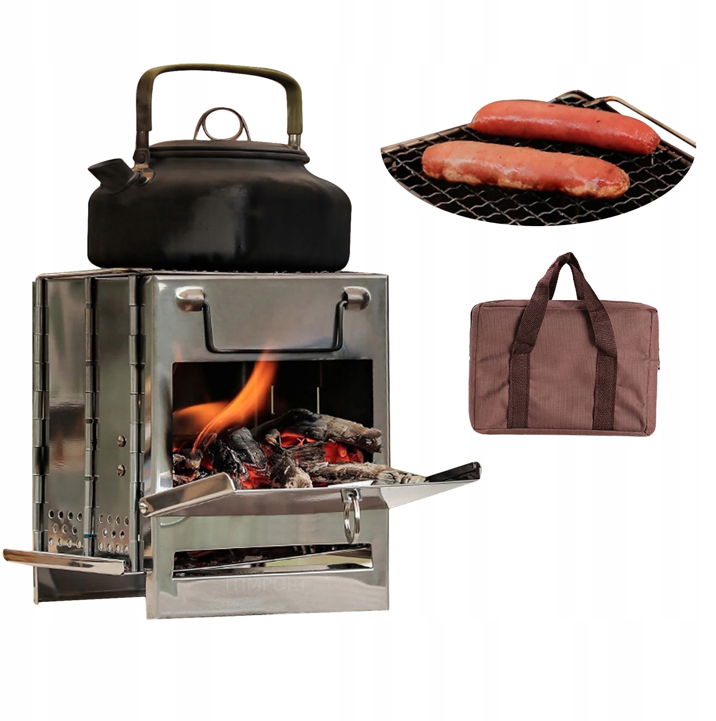 Kuchenka turystyczna SKŁADANA DO TORBY GRILL Piecyk MAŁY PORĘCZNY Przenośny