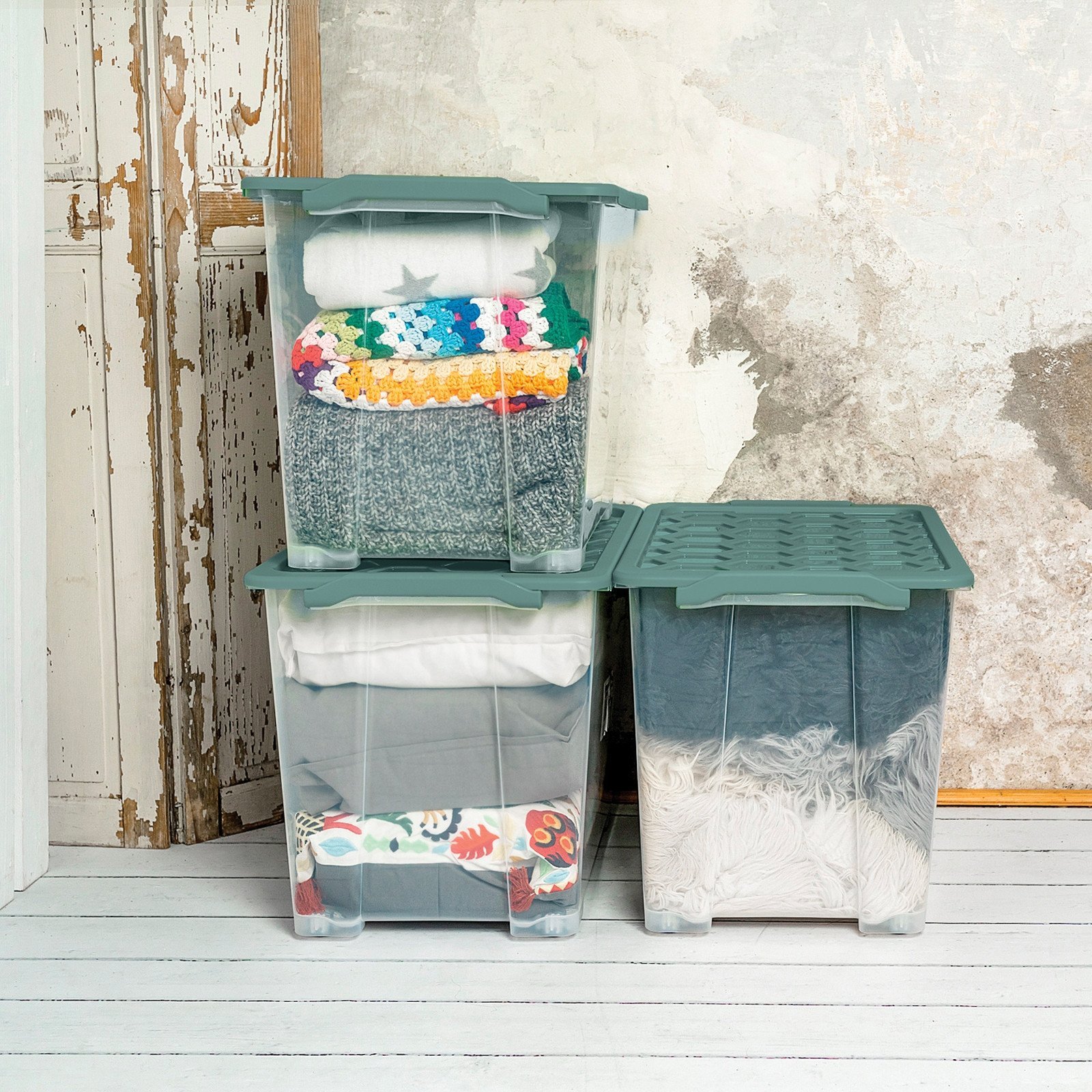 Rotho BOXM. Kółka 65 L EVO SAFE