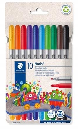 Staedtler STAEDTLER Noris Club Fasermaler mit Doppelspitze 10er Pack retail