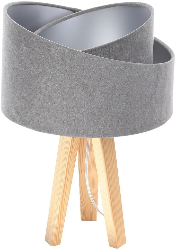 Lampa stołowa BPS KONCEPT Lampa stołowa GEMSTONE szara/srebrna/sosna