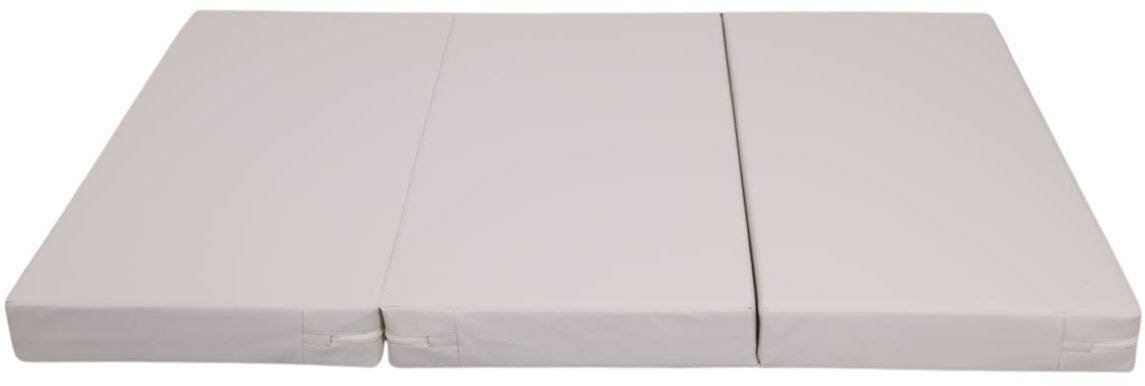 Małpiszon materac gimnastyczny Satellite PU 150x100x10 cm - trzyczęściowy beżowy