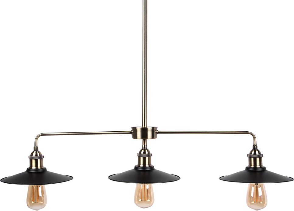 Zdjęcia - Żyrandol / lampa Beliani Lampa wisząca  Lampa wisząca 3-punktowa metalowa czarna MONTONE 