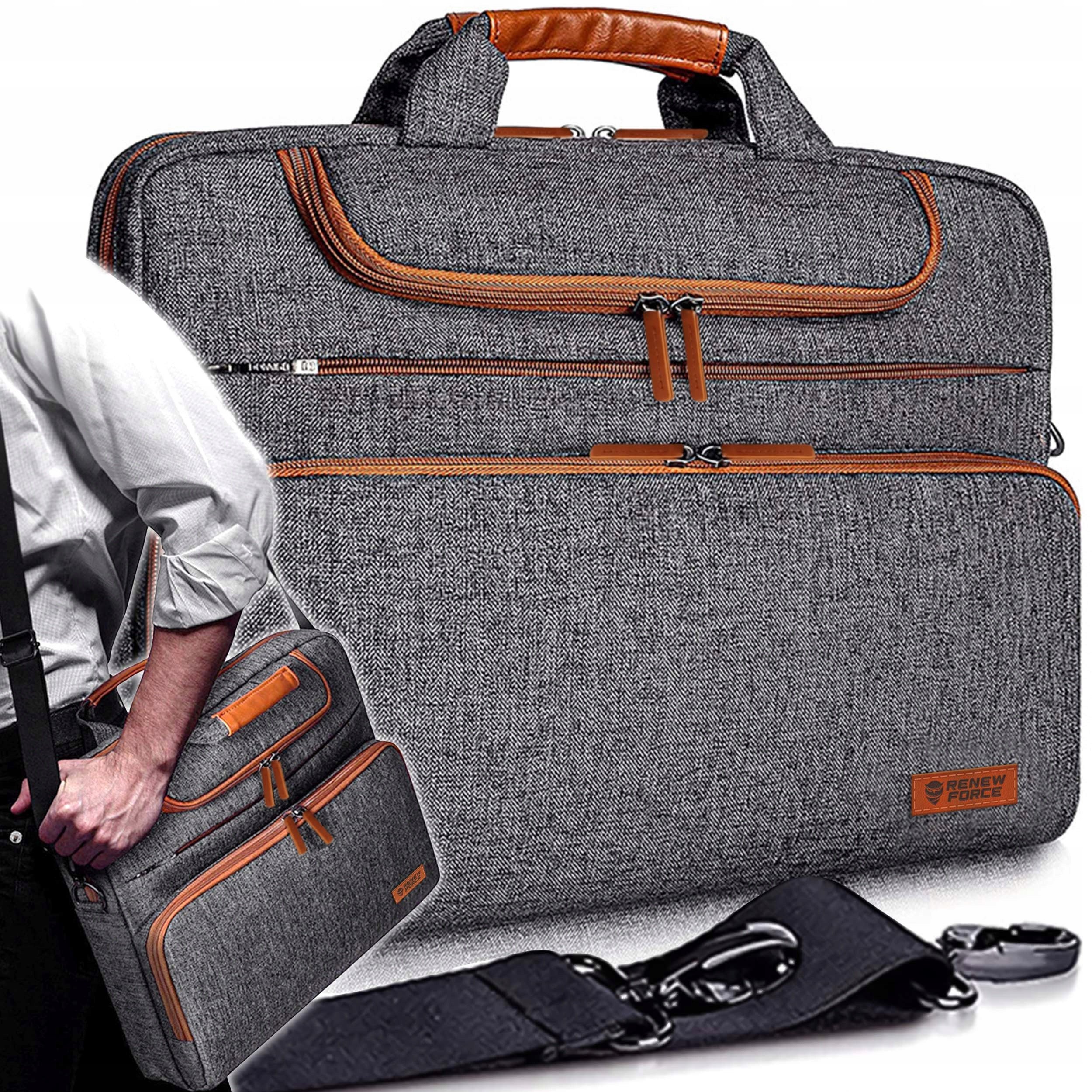 Torba Retoo Torba Na Laptopa 15,6" Pokrowiec Etui Na Dokumenty Do Pracy Materiałowa