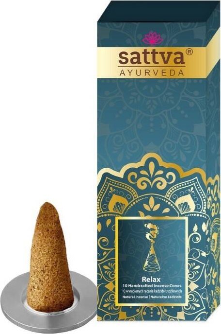 Sattva Incense Sticks Cones kadzidła stożkowe Relax 10szt