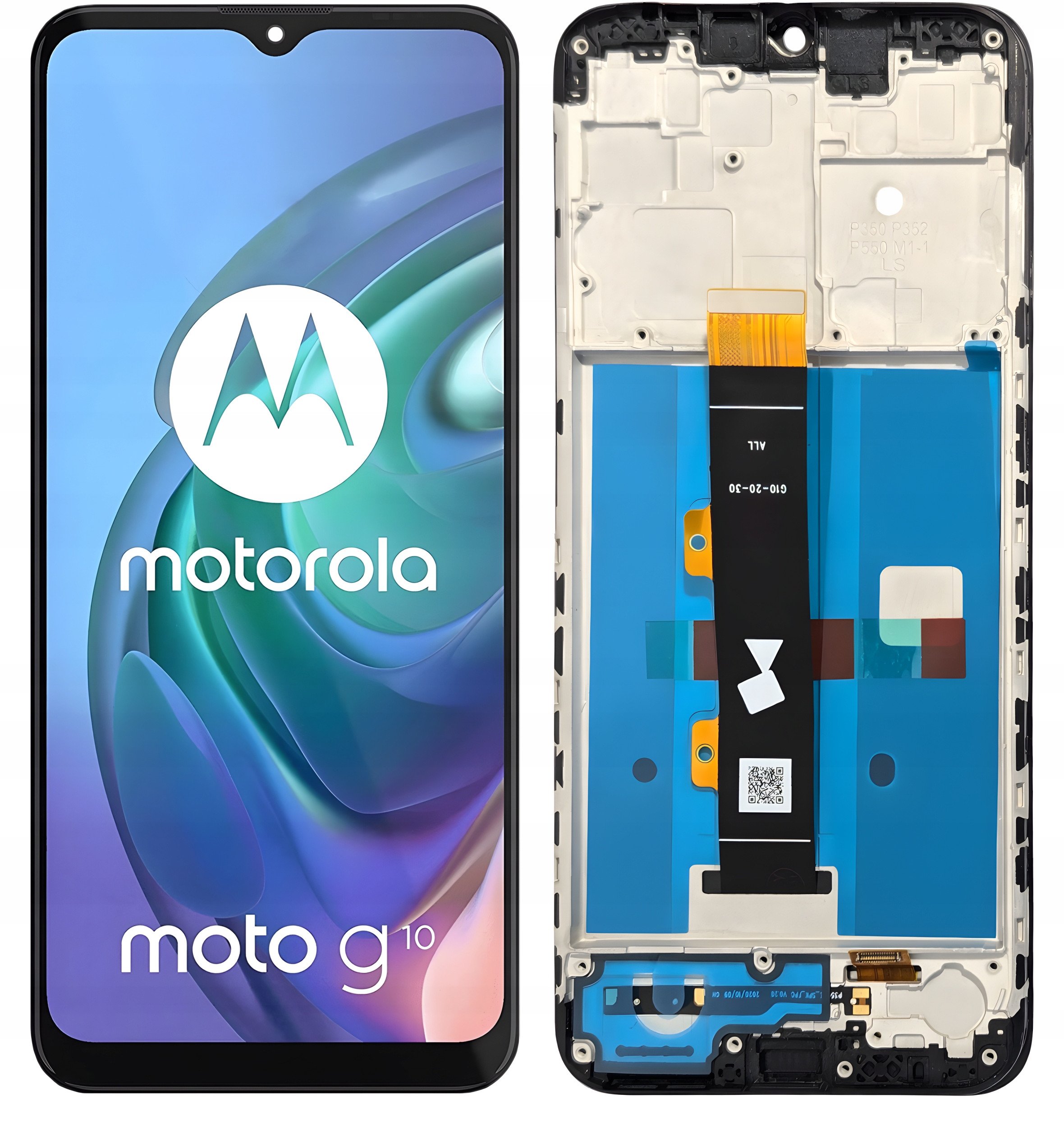 WYŚWIETLACZ EKRAN LCD DO MOTOROLA G10 RAMKA