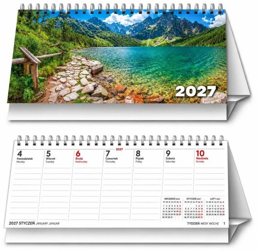 EVENA Kalendarz 2027 biurkowy Morskie Oko
