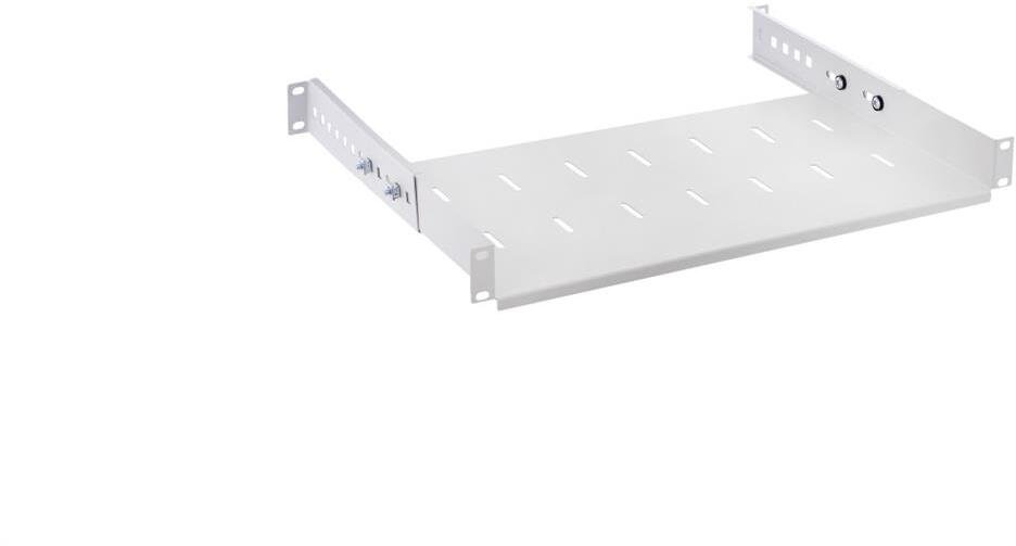 Półka regulowana do szafy RACK 19 cali 1U 250mm szara