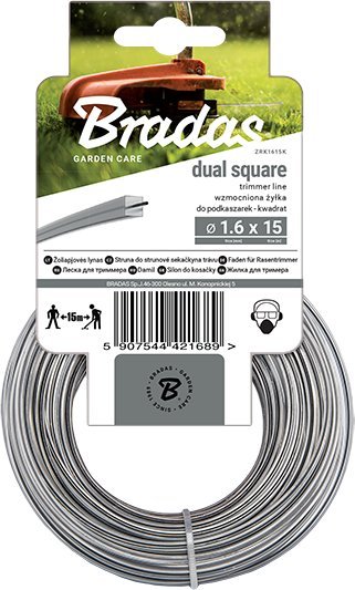 Bradas Żyłka RIPPER DUAL, kwadrat, karta
