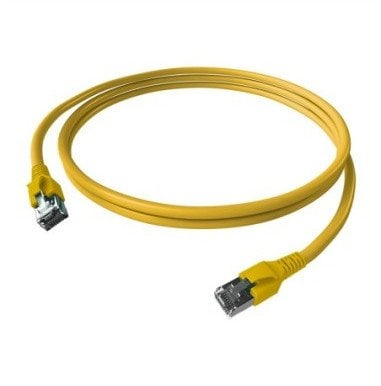 Kabel krosowy EasyLan FlexBoot Cat.6A, S/FTP, żółty, 1,5 m
