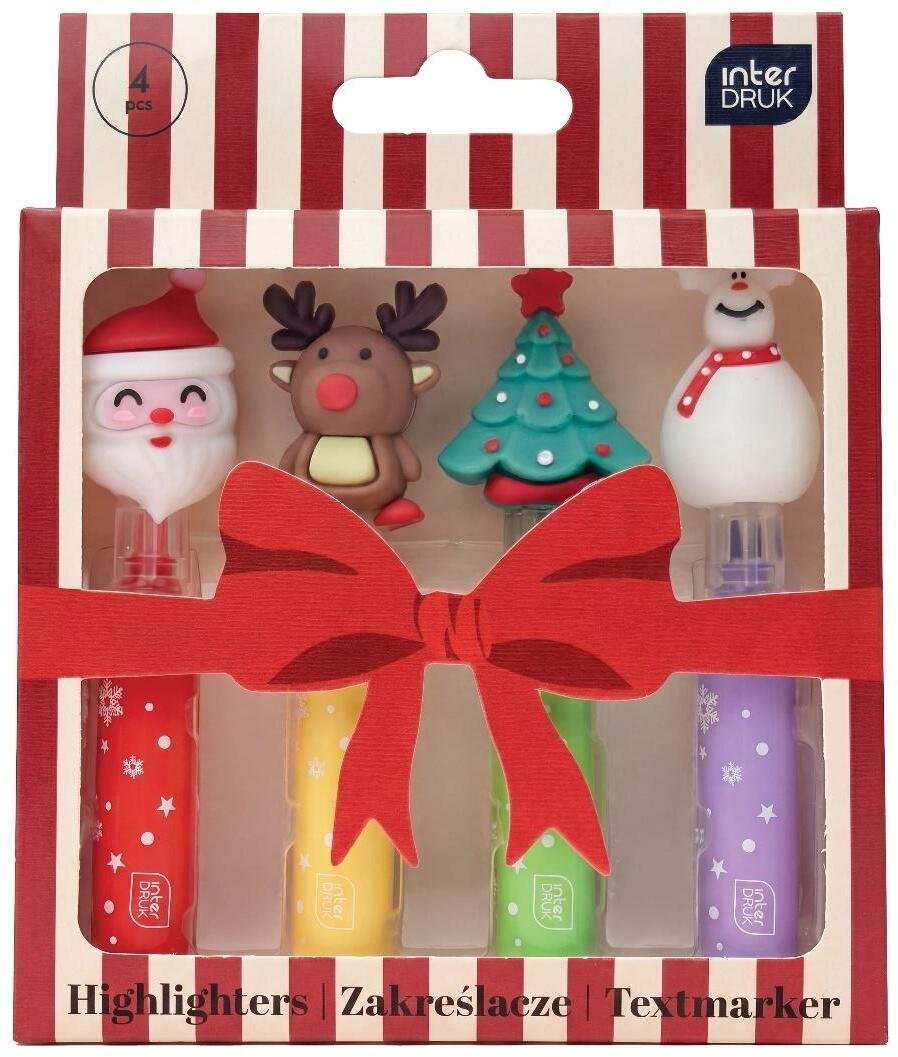 Interdruk Zakreślacze z toperami Christmas 4szt