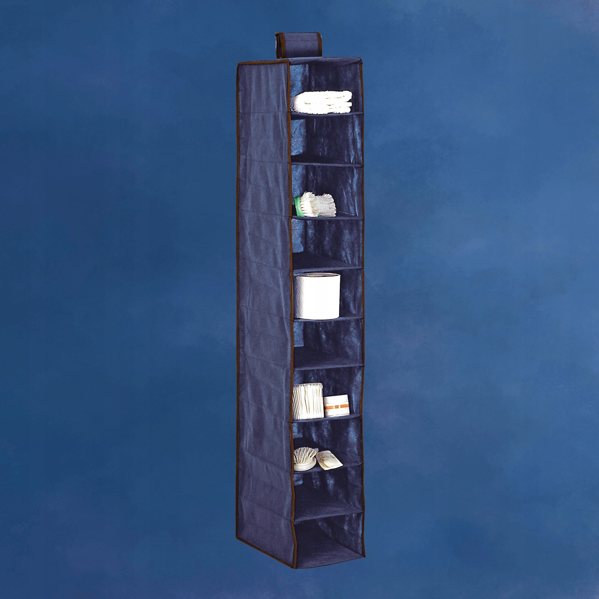 Aptel Organizer wiszący z 10 półkami 20x29x120cm Blue (1234013)