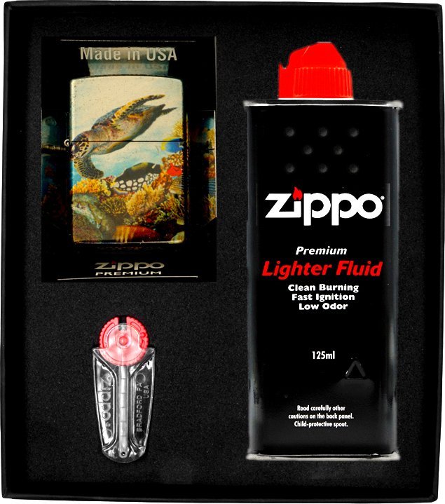 Фото - Запальничка Zippo Zestaw  Zapalniczka DEEP SEA DESIGN Prezentowy No1 