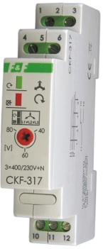 F&F Przekaźnik kolejności zaniku i asymetrii faz 10A 1P 4sek 40-80V CKF-317