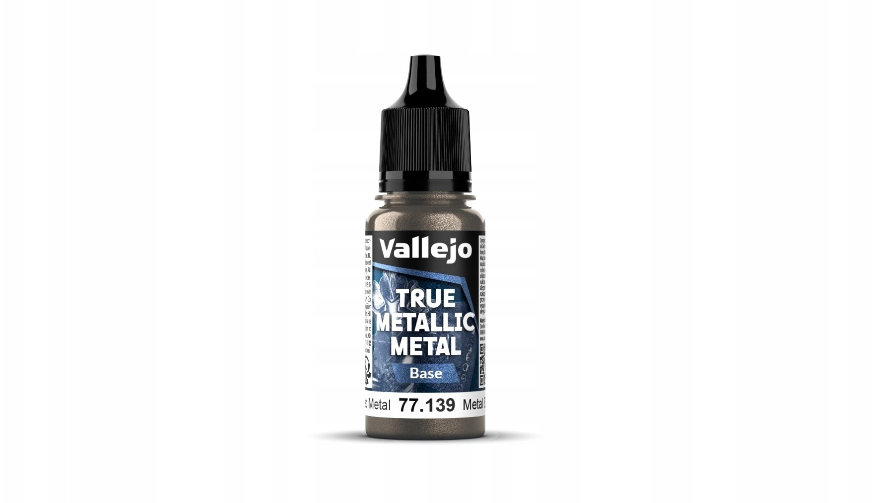 Vallejo Vallejo: 77.139 - True Metallic Metal - Base - Aged Metal (18 ml)