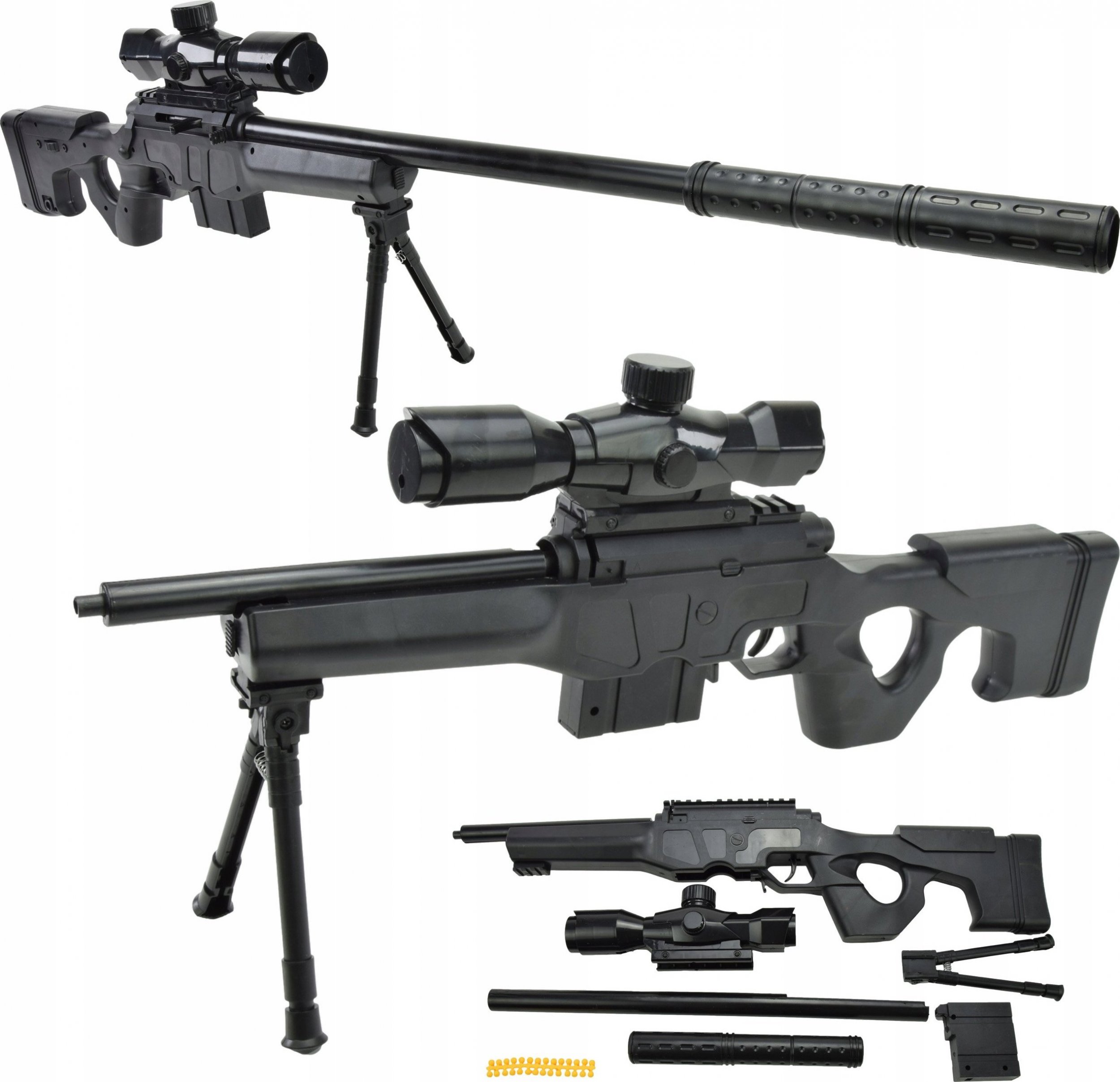 Skleplolki PISTOLET KARABIN NA KULKI PLASTIKOWE I GUMOWE 6MM