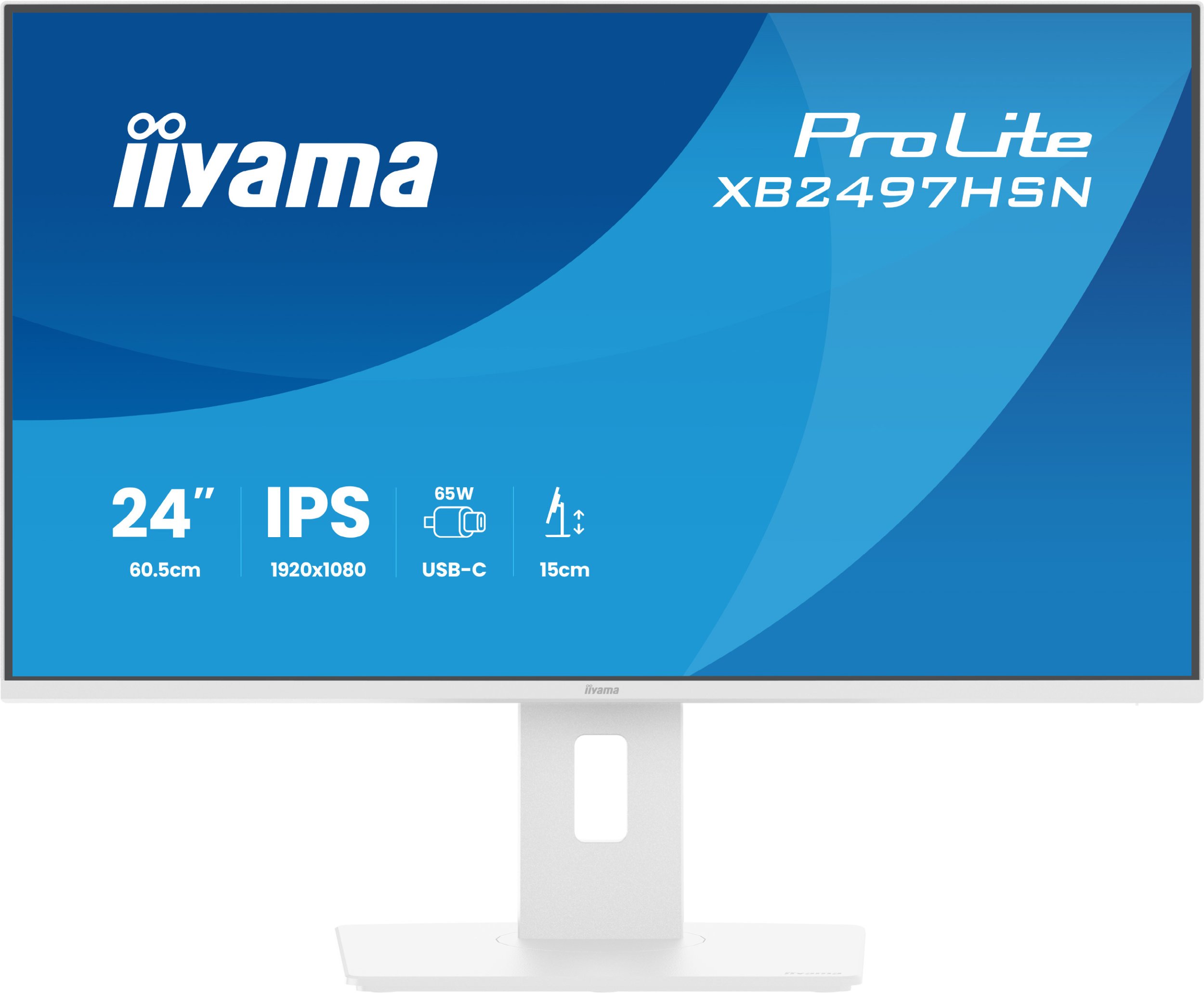 Iiyama ProLite monitor komputerowy 60,5 cm (23.8") 1920 x 1080 px Full HD LED Biały (XB2497HSN-W1)