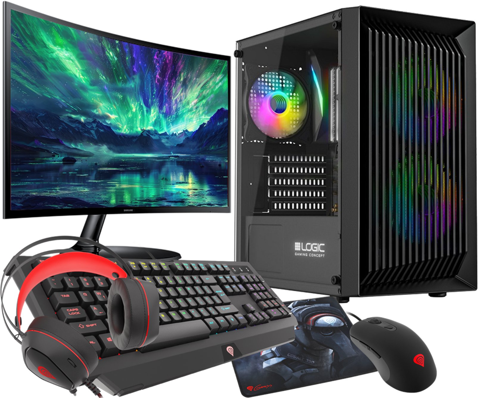 VIST ATOS RGB Ryzen 7 5700X RTX 5060 32GB SSD 1TB WIFI W11 27" DLSS 4