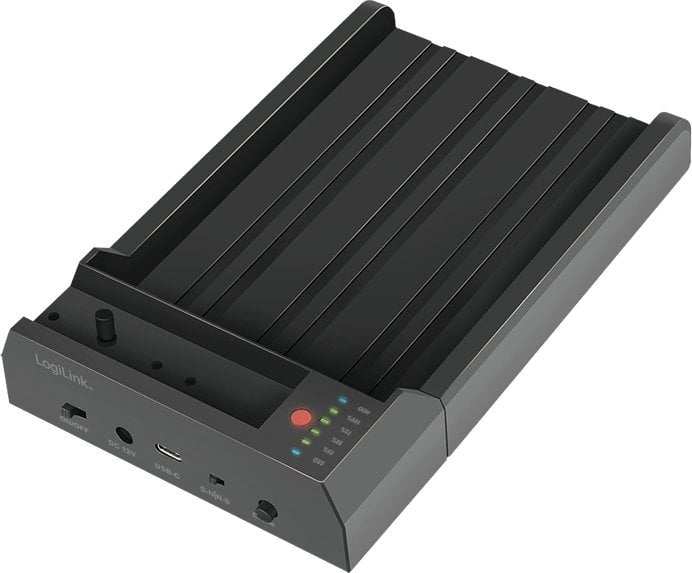 LogiLink USB 3.2 Gen 2 Quickport, 2-Bay, for 2,5/3,5 SATA HDD/SSD & M.2 NVMe