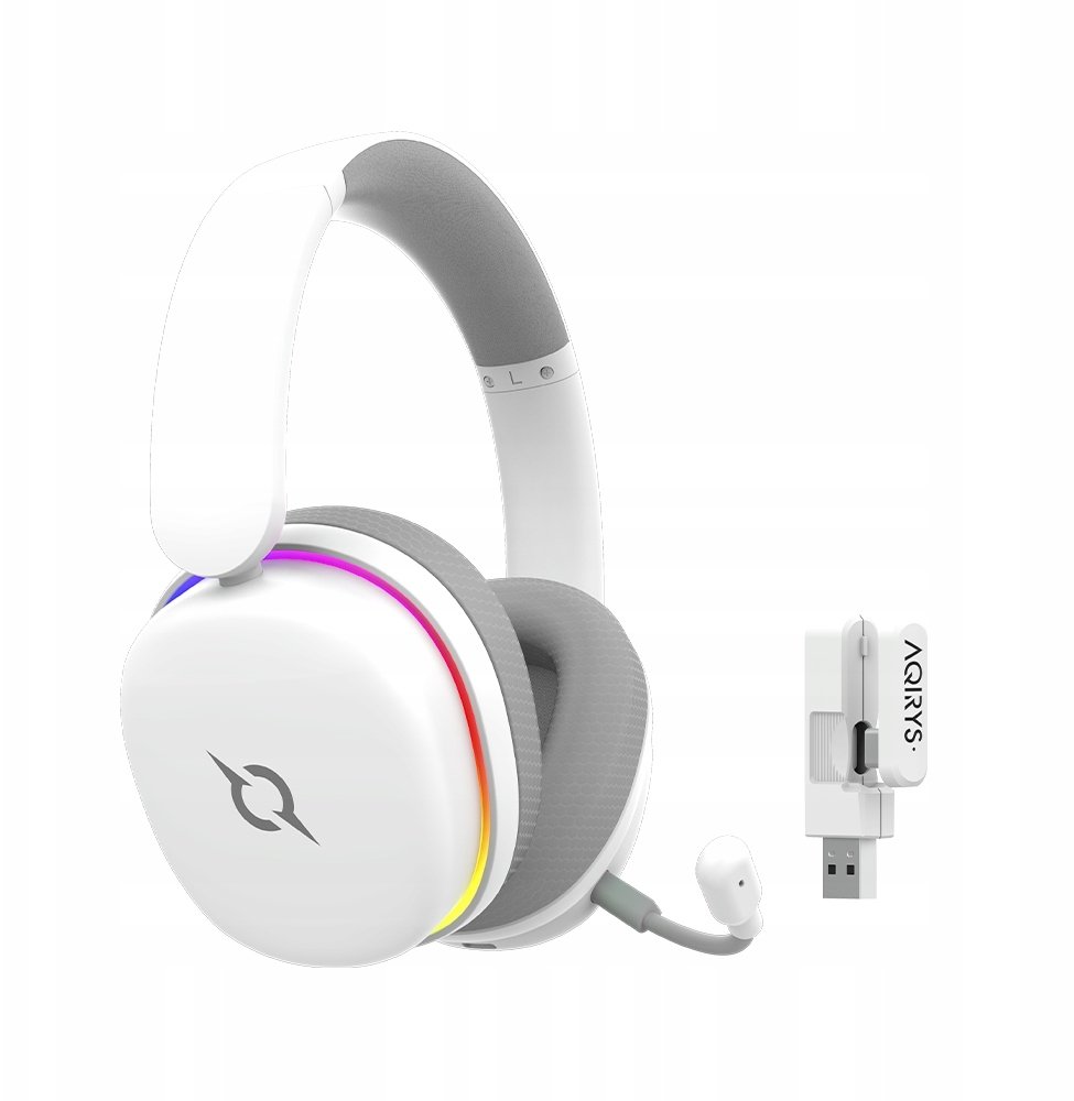 Słuchawki AQIRYS AQIRYS Słuchawki ANC Dual Mode: Wirelles&BT+Wired LUNA white