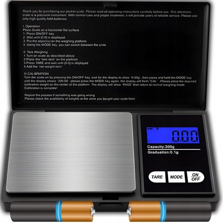 Retoo DOKŁADNA PRECYZYJNA WAGA JUBILERSKA ELEKTRONICZNA 0,01- 200g WAGI LCD