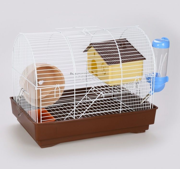 Panama Pet Klatka dla gryzoni do czasowego pobytu33x23x26 cm biało/brązowa