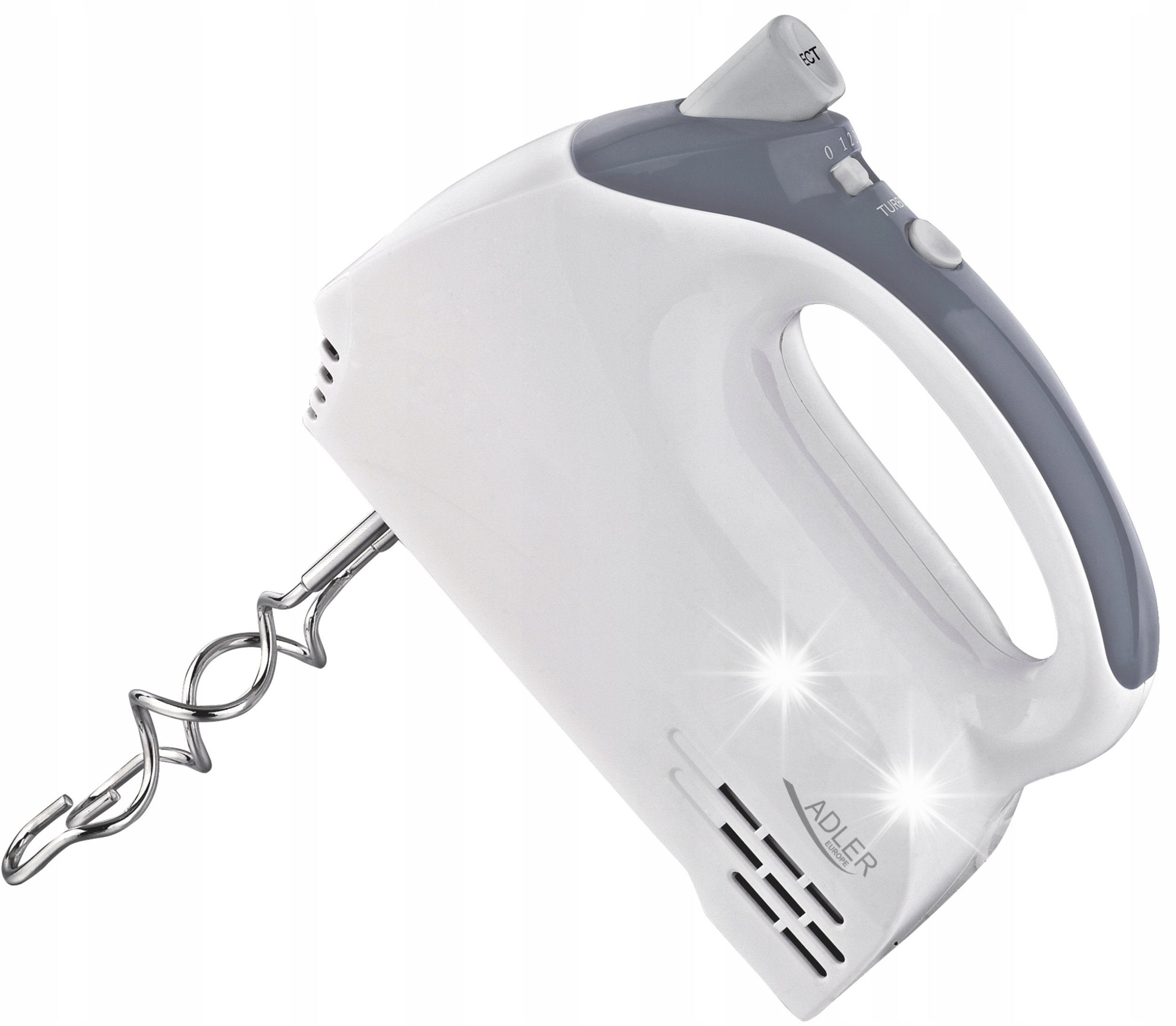 Mikser Adler Mikser ręczny robot kuchenny 300W turbo 5 prędkości szary