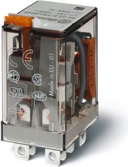 Finder Przekaźnik 2P 12A 230V AC przycisk testujący mechaniczny wskaźnik zadziałania (56.32.8.230.0040)
