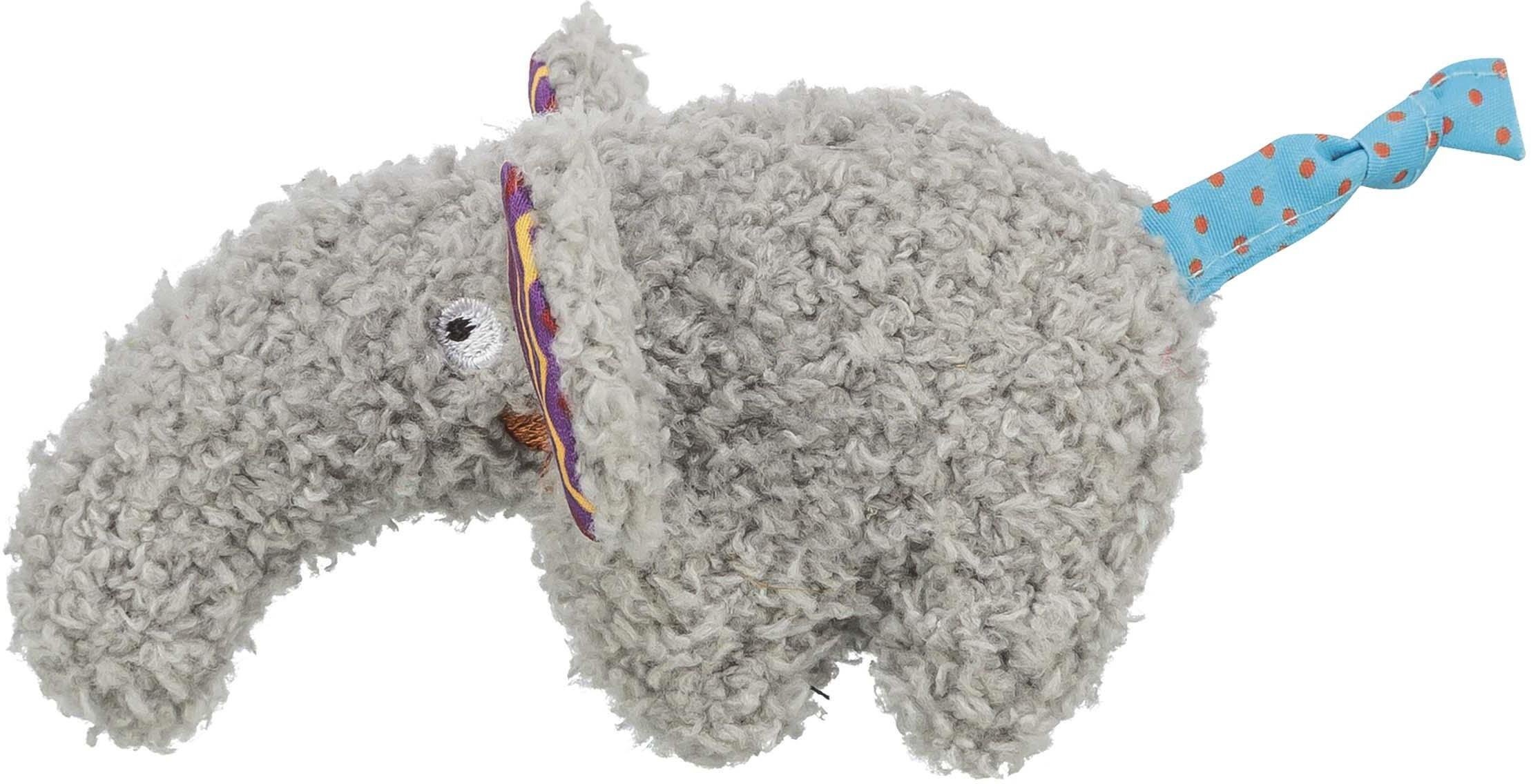 Słoń, zabawka, dla kota, plusz, 15 cm, z kocimiętką