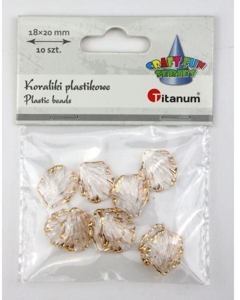 Teka Koraliki plastikowe muszelki 5mm 10szt