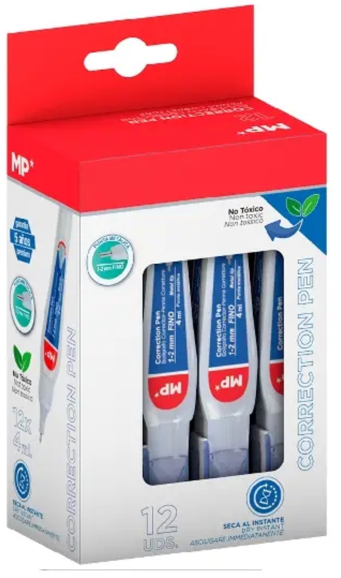 MP Korektor w długopisie 1.2 mm | 4 ml | 12 szt.