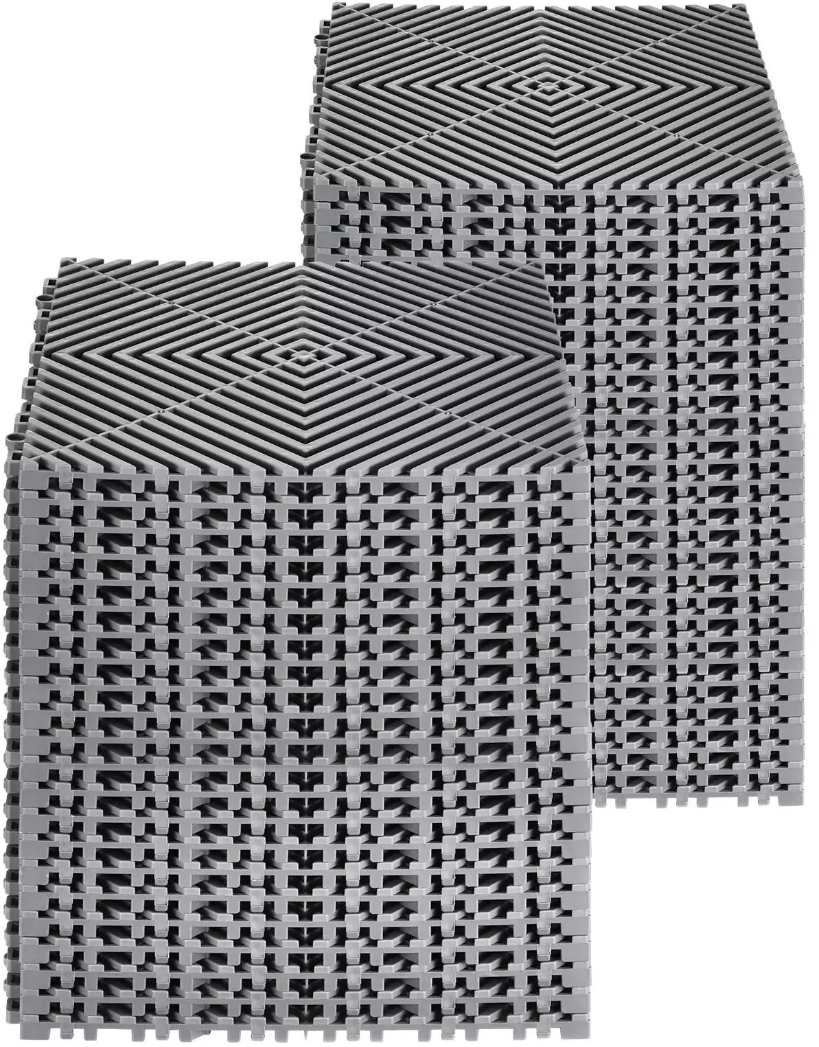 Vevor Mata drenażowa modułowa 31x31cm antypoślizgowa PP 24szt garaż ogród szara
