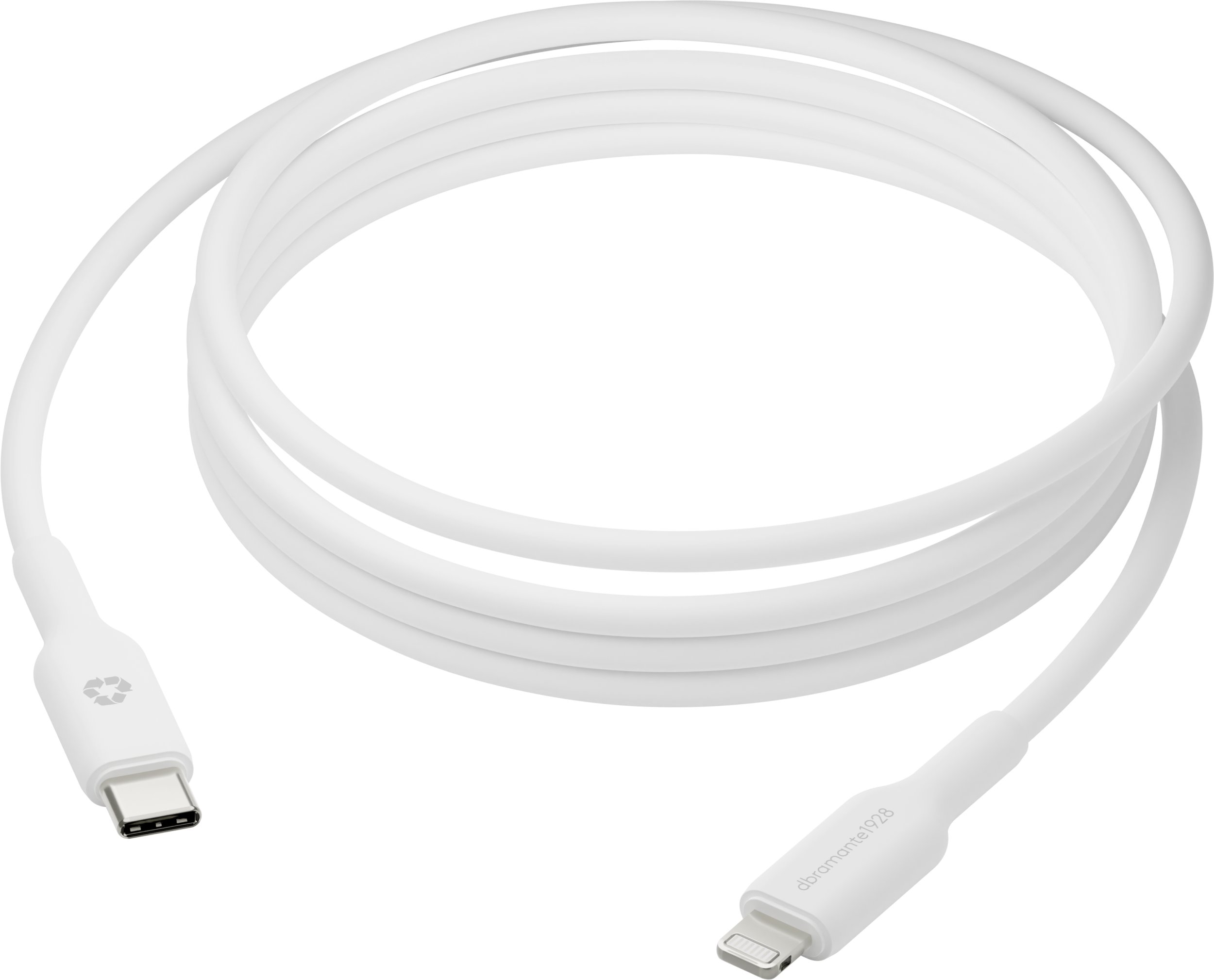 Kabel USB dbramante re-charge Pro - Kabel Lightning męski do Lightning męski - 2 m - biały