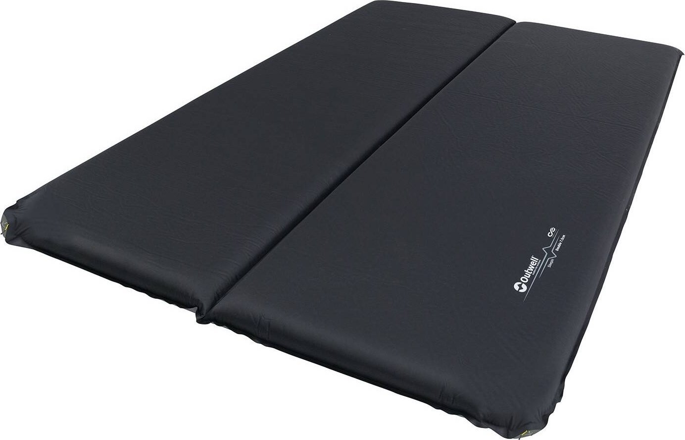 Outwell Mata samopompująca Sleepin Double 7.5 cm - black/grey Uniwersalny