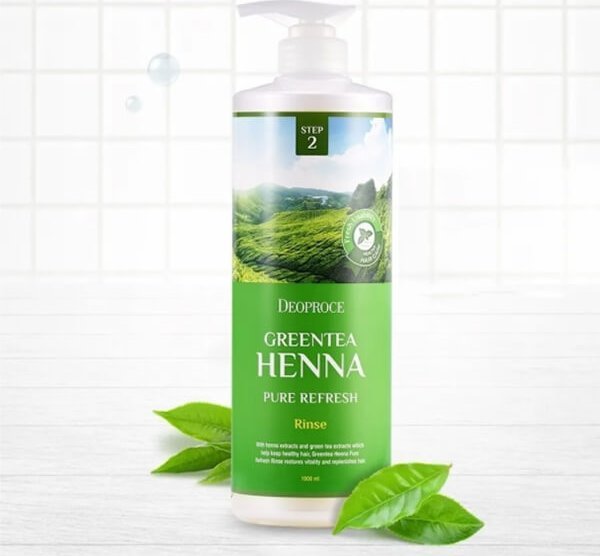 Deoproce Odżywka do włosów z ekstraktem z zielonej herbaty i henny 1000 ml