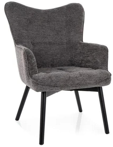 Fotel do salonu CARMEN RAVEN szary SIGNAL