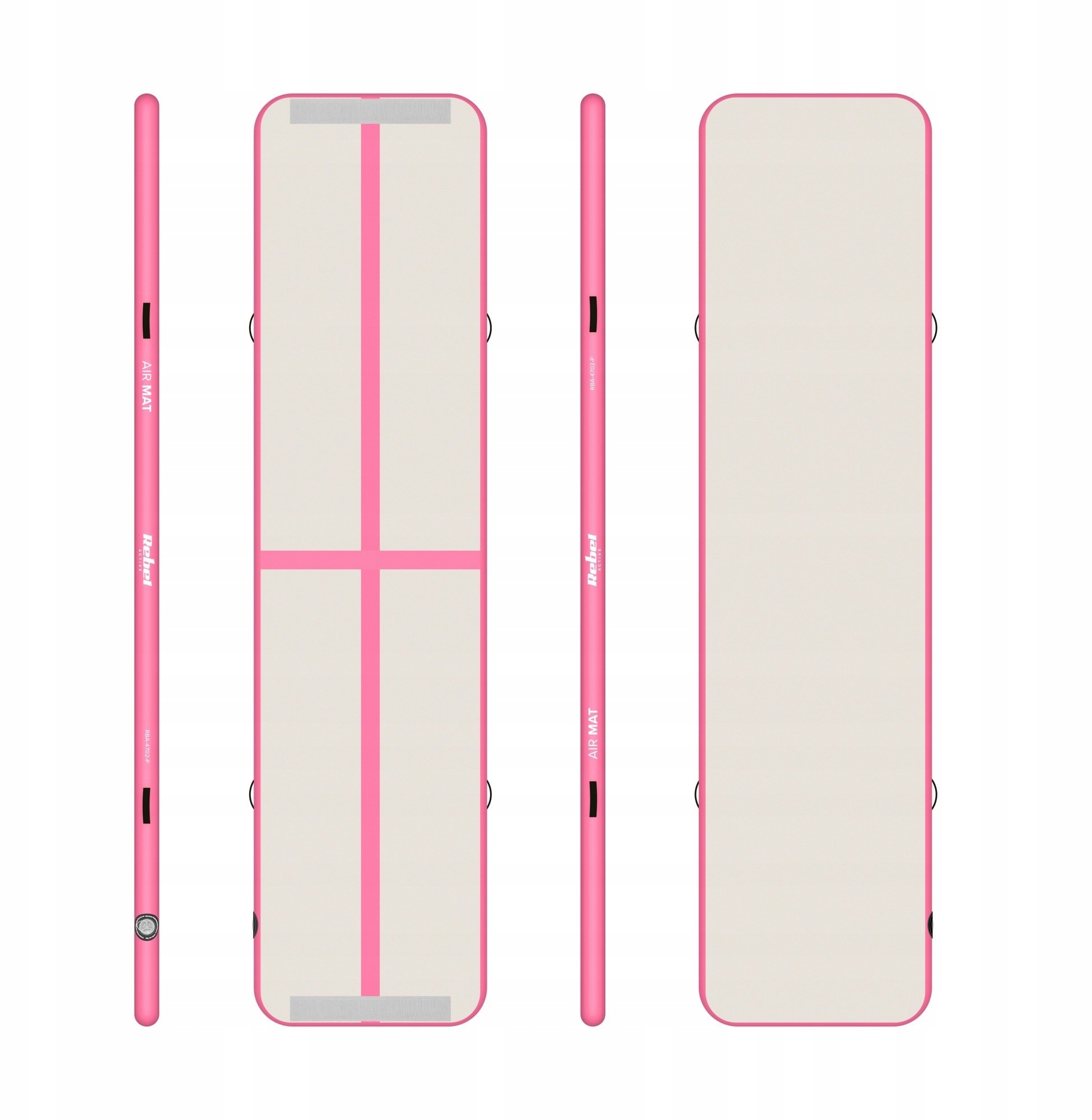 Rebel Ścieżka gimnastyczna, akrobatyczna Airtrack 400x100x10 - pink (RBA-4702-P)