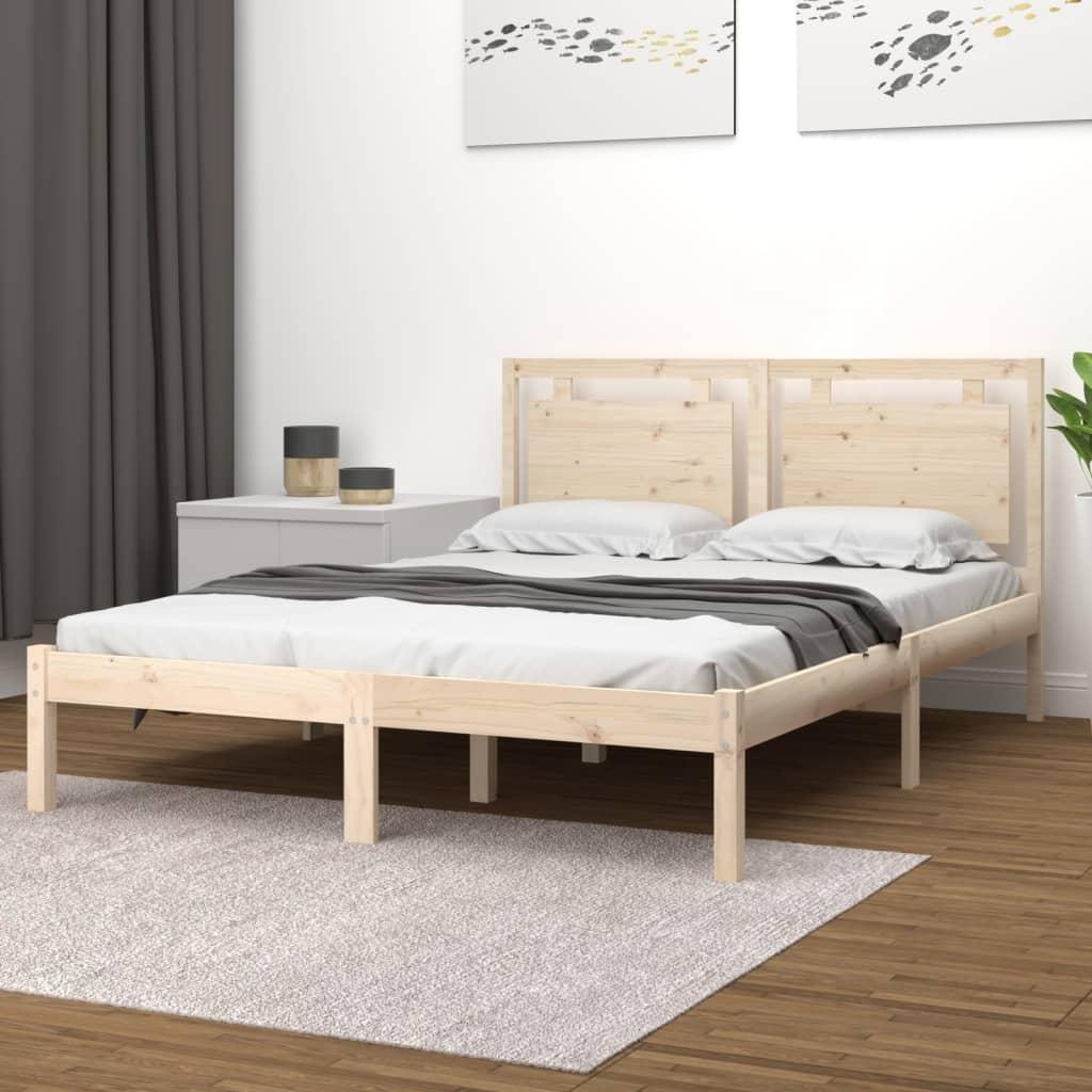 Фото - Ліжко VidaXL Rama łóżka, lite drewno, 160 x 200 cm 