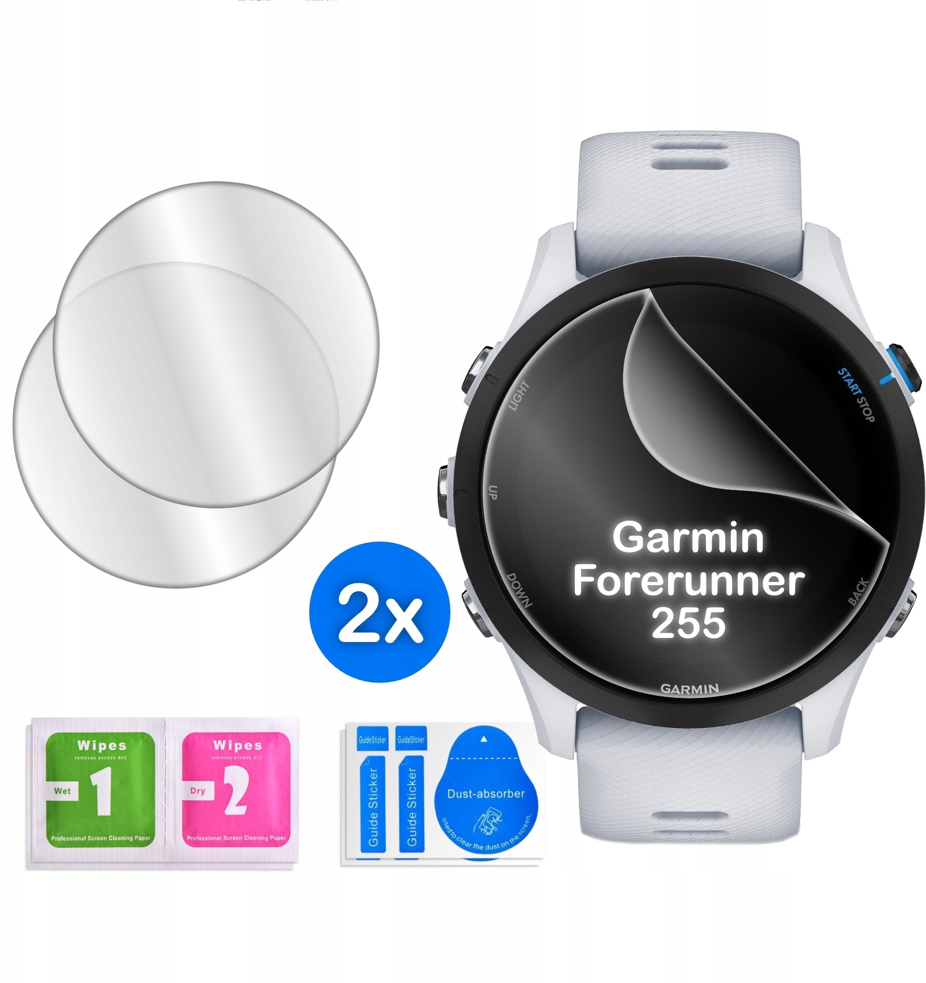 krainaGSM FOLIA do Garmin Forerunner 255 HYDROŻELOWA OCHRONNA na ekran 3D 2 sztuki