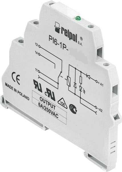 Relpol Przekaźnik interfejsowy 1P 6A 230V AC/DC PI6-1P-230VAC/DC 854601