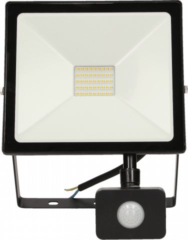 Naświetlacz Orno ALLED 30W Naświetlacz LED z PIR, 2400lm, IP44, 4000K, Alu+szkło