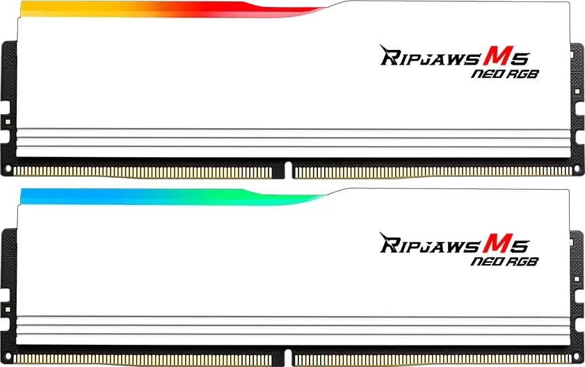 Pamięć G.Skill Ripjaws M5 Neo RGB, DDR5, 64 GB, 6000MHz, CL36 (F5-6000J3636F32GX2-RM5NRW)