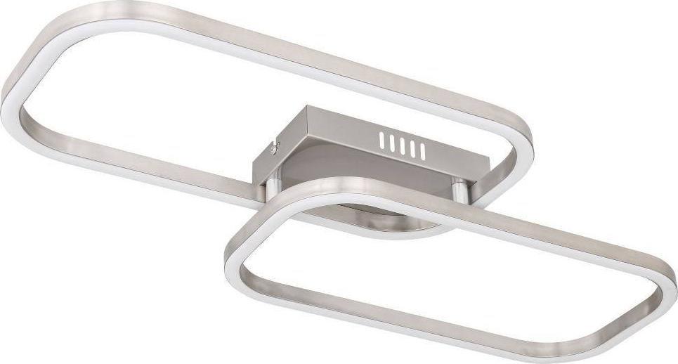 Lampa sufitowa Globo Nowoczesna LAMPA sufitowa SILLA 67262D metalowe ramki LED 16W 3000K do salonu nikiel