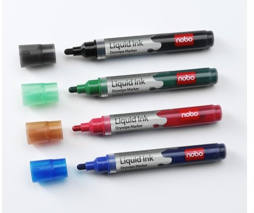 Nobo Markery Liquid Ink, mix, opk 4 szt (1902408)