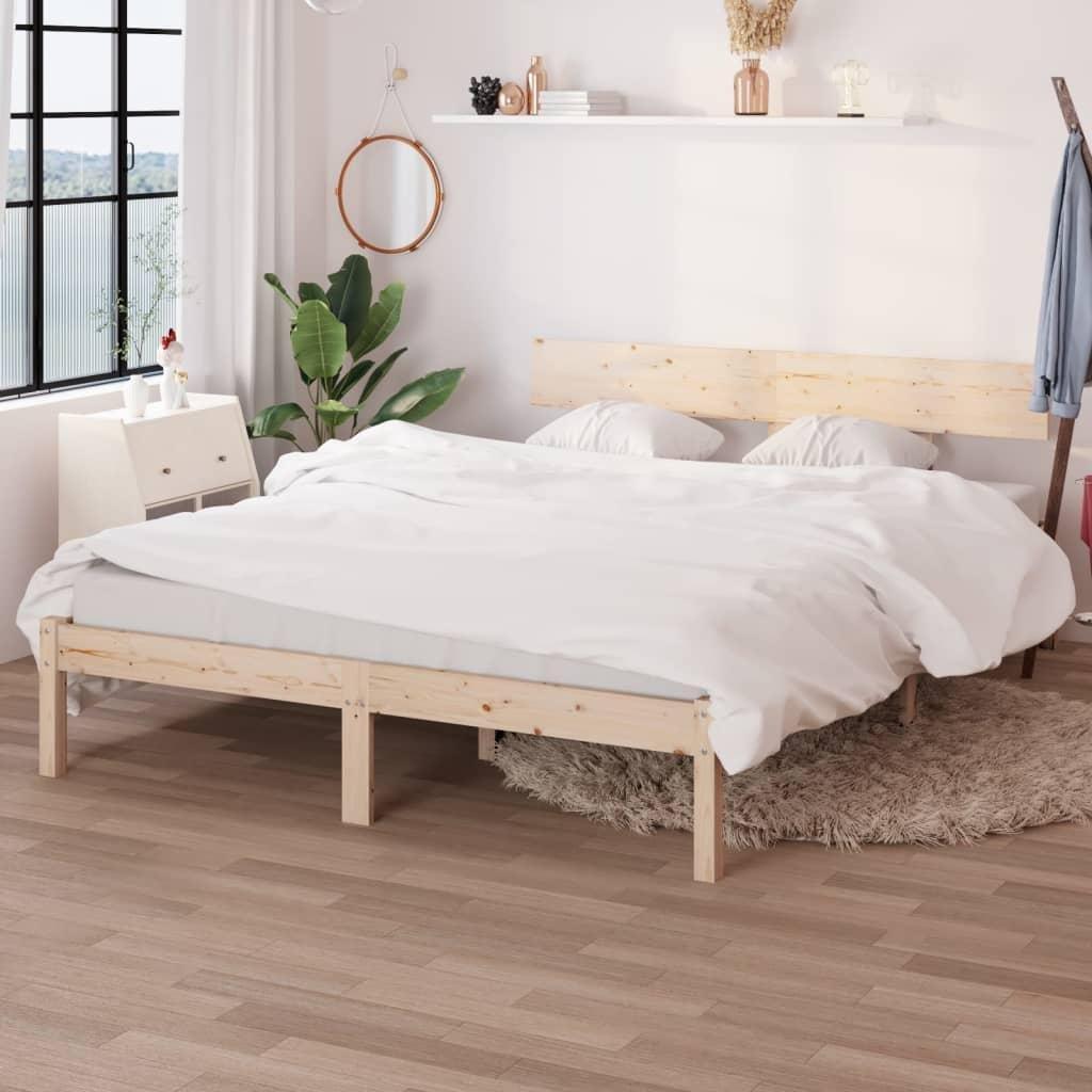 Фото - Ліжко VidaXL Rama łóżka, lite drewno sosnowe, 150x200 cm, UK King 