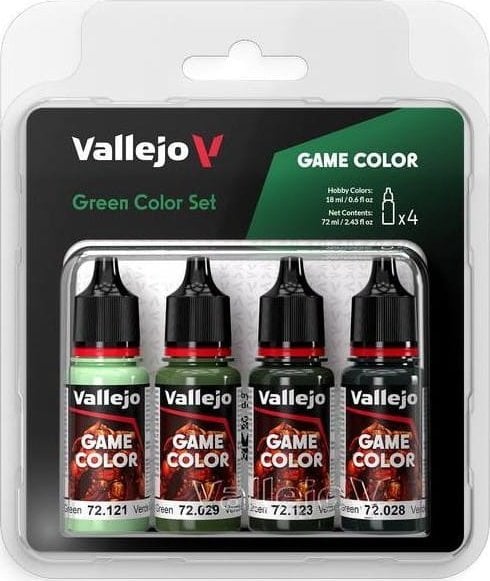 Vallejo : 72.384 - Game Color - Green Color Set 4 x (18 ml)