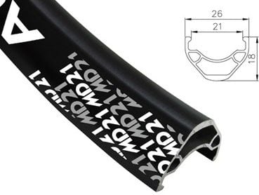 Alexrims Obręcz mtb MD21 29"x32otw. Tubeless Ready H.tarczowy kapslowana czarna (ALX-MD212932)