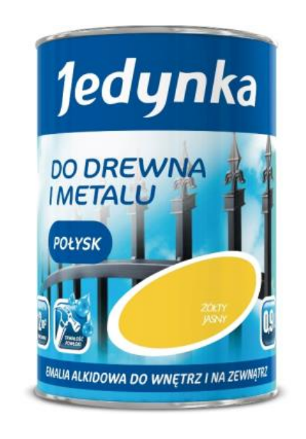 Jedynka Emalia alkidowa do drewna i metalu popielata połysk 0,36L