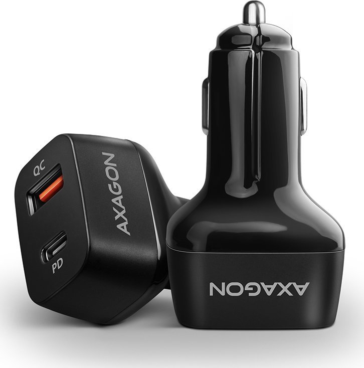 Ładowarka Axagon PWC-PQ38 Ładowarka samochodowa PD & QUICK 38W, 2x port (USB-A + USB-C), PD3.0/QC3.0/AFC/FCP/Apple