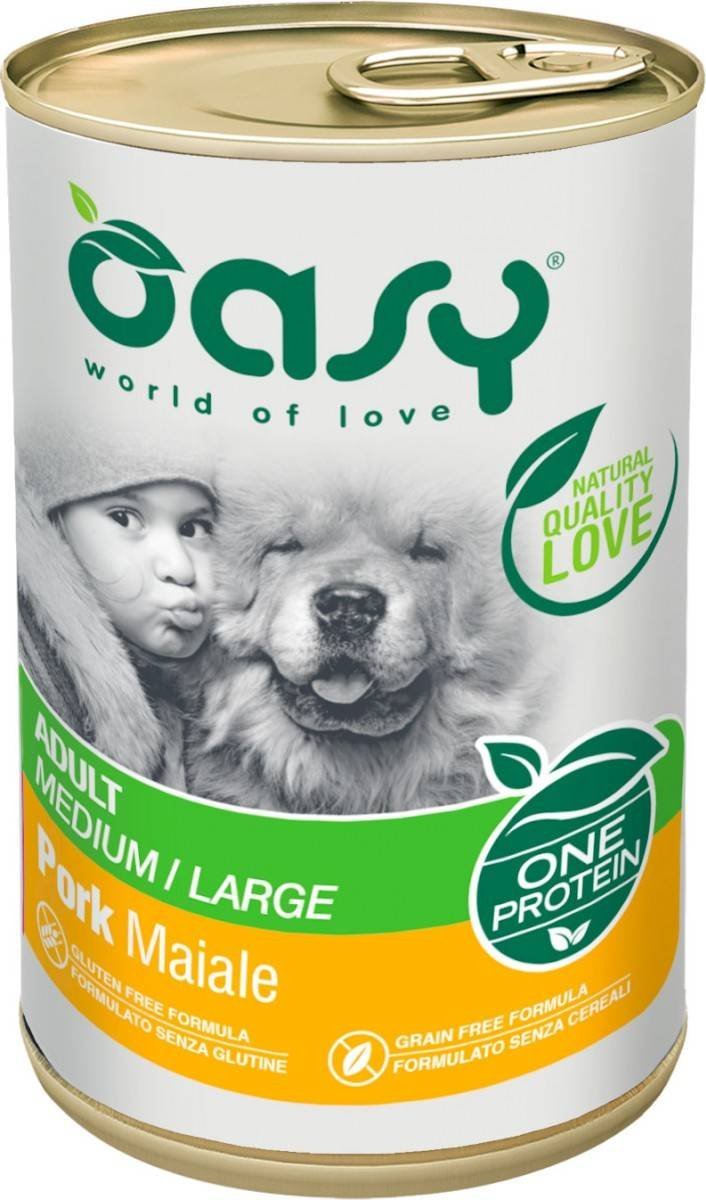 Oasy 400g Pies Adult Wieprzowina Protein, karma dla psa