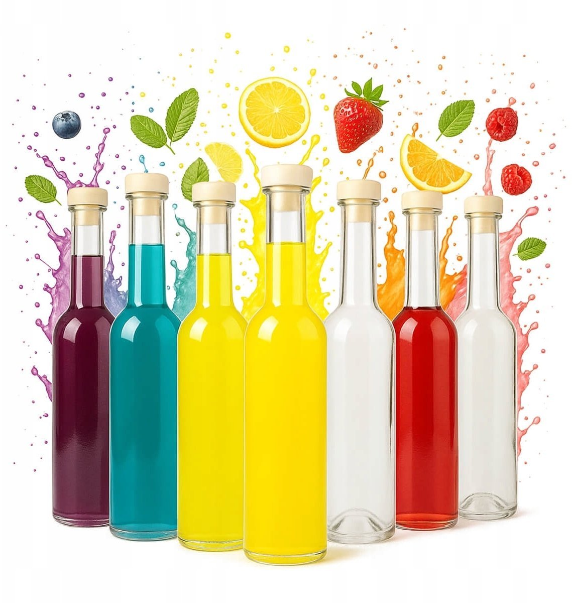 50X Butelka Szklana FENICE 350ml NA NALEWKI OLIWĘ SOK WINO LIKIER